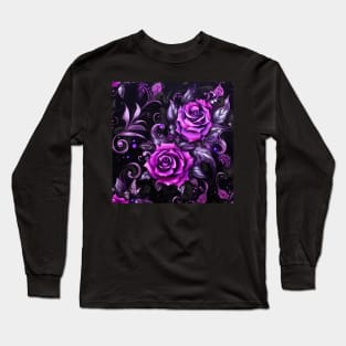 Rose pattern Long Sleeve T-Shirt